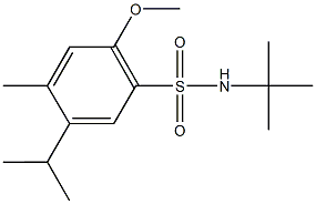 N-(tert-butyl)-5-isopropyl-2-methoxy-4-methylbenzenesulfonamide Struktur