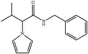 N-benzyl-3-methyl-2-(1H-pyrrol-1-yl)butanamide Struktur