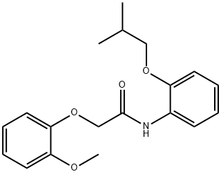 N-(2-isobutoxyphenyl)-2-(2-methoxyphenoxy)acetamide Struktur