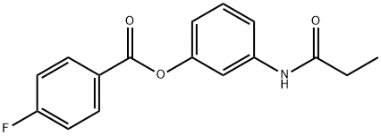 3-(propionylamino)phenyl 4-fluorobenzoate Struktur