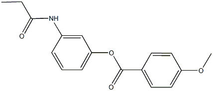 3-(propionylamino)phenyl 4-methoxybenzoate Struktur