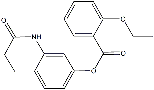 3-(propionylamino)phenyl 2-ethoxybenzoate Struktur