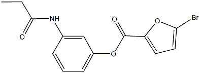 3-(propionylamino)phenyl 5-bromo-2-furoate Struktur