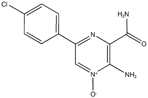 2-amino-3-carboxamide-5-(4-chloro-phenyl)pyrazine-1-oxide Struktur