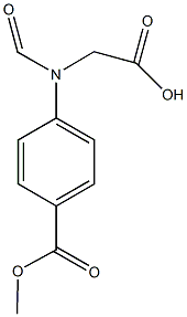 [formyl-4-(methoxycarbonyl)anilino]acetic acid Struktur