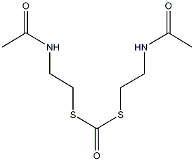 S,S-bis[2-(acetylamino)ethyl] dithiocarbonate Struktur