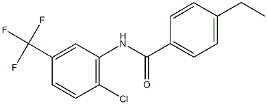 N-[2-chloro-5-(trifluoromethyl)phenyl]-4-ethylbenzamide Struktur