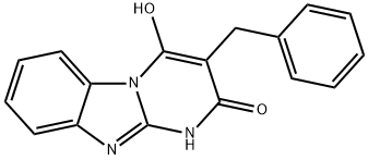 3-benzylpyrimido[1,2-a]benzimidazole-2,4-diol Struktur