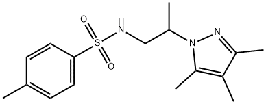 4-methyl-N-[2-(3,4,5-trimethyl-1H-pyrazol-1-yl)propyl]benzenesulfonamide Struktur