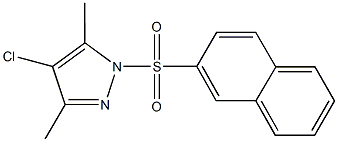 4-chloro-3,5-dimethyl-1-(2-naphthylsulfonyl)-1H-pyrazole Struktur