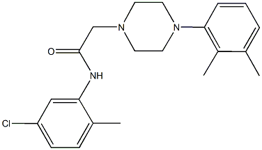 N-(5-chloro-2-methylphenyl)-2-[4-(2,3-dimethylphenyl)-1-piperazinyl]acetamide Struktur