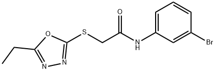 N-(3-bromophenyl)-2-[(5-ethyl-1,3,4-oxadiazol-2-yl)sulfanyl]acetamide Struktur