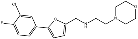 N-{[5-(3-chloro-4-fluorophenyl)-2-furyl]methyl}-N-[2-(4-morpholinyl)ethyl]amine Struktur