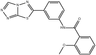 2-methoxy-N-(3-[1,2,4]triazolo[3,4-b][1,3,4]thiadiazol-6-ylphenyl)benzamide Struktur