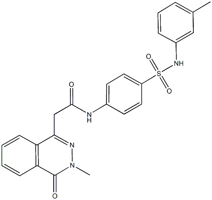 2-(3-methyl-4-oxo-3,4-dihydro-1-phthalazinyl)-N-[4-(3-toluidinosulfonyl)phenyl]acetamide Struktur