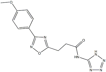 3-[3-(4-methoxyphenyl)-1,2,4-oxadiazol-5-yl]-N-(1H-tetraazol-5-yl)propanamide Struktur