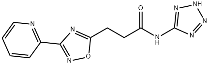 3-[3-(2-pyridinyl)-1,2,4-oxadiazol-5-yl]-N-(1H-tetraazol-5-yl)propanamide Struktur