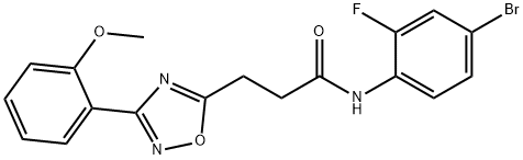 N-(4-bromo-2-fluorophenyl)-3-[3-(2-methoxyphenyl)-1,2,4-oxadiazol-5-yl]propanamide Struktur