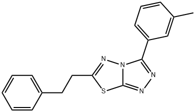 3-(3-methylphenyl)-6-(2-phenylethyl)[1,2,4]triazolo[3,4-b][1,3,4]thiadiazole Struktur