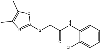 N-(2-chlorophenyl)-2-[(4,5-dimethyl-1,3-oxazol-2-yl)sulfanyl]acetamide Struktur