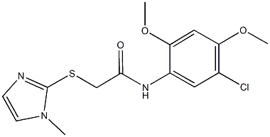 N-(5-chloro-2,4-dimethoxyphenyl)-2-[(1-methyl-1H-imidazol-2-yl)sulfanyl]acetamide Struktur