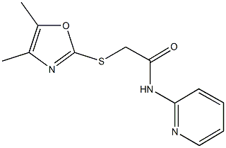 2-[(4,5-dimethyl-1,3-oxazol-2-yl)sulfanyl]-N-(2-pyridinyl)acetamide Struktur