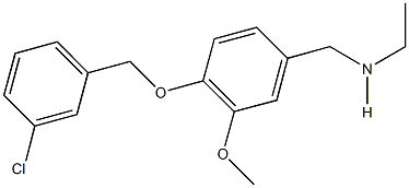 N-{4-[(3-chlorobenzyl)oxy]-3-methoxybenzyl}-N-ethylamine Struktur