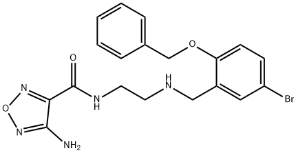 4-amino-N-(2-{[2-(benzyloxy)-5-bromobenzyl]amino}ethyl)-1,2,5-oxadiazole-3-carboxamide Struktur