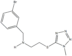 N-(3-bromobenzyl)-N-{2-[(1-methyl-1H-tetraazol-5-yl)sulfanyl]ethyl}amine Struktur