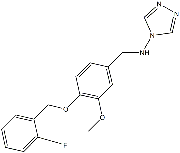 N-{4-[(2-fluorobenzyl)oxy]-3-methoxybenzyl}-N-(4H-1,2,4-triazol-4-yl)amine Struktur