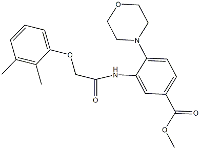 methyl 3-{[(2,3-dimethylphenoxy)acetyl]amino}-4-(4-morpholinyl)benzoate Struktur