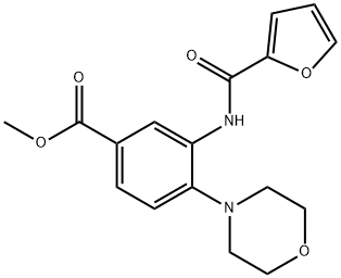 methyl 3-(2-furoylamino)-4-(4-morpholinyl)benzoate Struktur