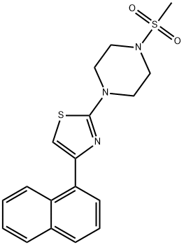 1-(methylsulfonyl)-4-[4-(1-naphthyl)-1,3-thiazol-2-yl]piperazine Struktur