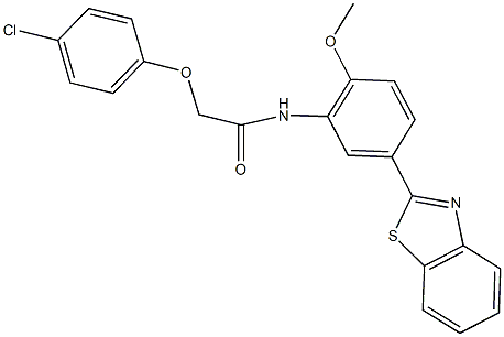 N-[5-(1,3-benzothiazol-2-yl)-2-methoxyphenyl]-2-(4-chlorophenoxy)acetamide Struktur