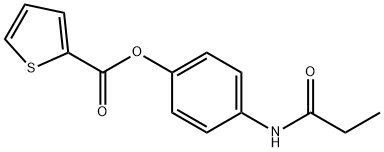 4-(propionylamino)phenyl 2-thiophenecarboxylate Struktur