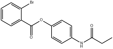 4-(propionylamino)phenyl 2-bromobenzoate Struktur