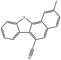 2-methylnaphtho[1,2-b][1]benzothiophene-6-carbonitrile Struktur