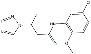 N-(5-chloro-2-methoxyphenyl)-3-(1H-1,2,4-triazol-1-yl)butanamide Struktur