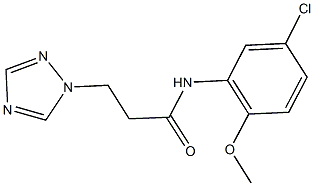 N-(5-chloro-2-methoxyphenyl)-3-(1H-1,2,4-triazol-1-yl)propanamide Struktur