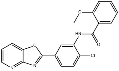 N-(2-chloro-5-[1,3]oxazolo[4,5-b]pyridin-2-ylphenyl)-2-methoxybenzamide Struktur