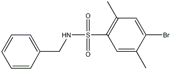 N-benzyl-4-bromo-2,5-dimethylbenzenesulfonamide Struktur