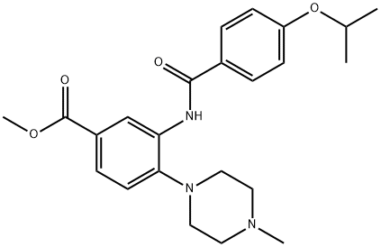 methyl 3-[(4-isopropoxybenzoyl)amino]-4-(4-methyl-1-piperazinyl)benzoate Struktur