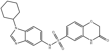 N-(1-cyclohexyl-1H-benzimidazol-5-yl)-3-oxo-3,4-dihydro-2H-1,4-benzoxazine-6-sulfonamide Struktur