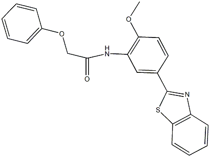 N-[5-(1,3-benzothiazol-2-yl)-2-methoxyphenyl]-2-phenoxyacetamide Struktur