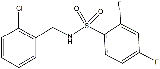 N-(2-chlorobenzyl)-2,4-difluorobenzenesulfonamide Struktur