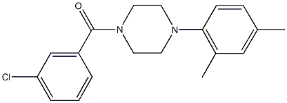 1-(3-chlorobenzoyl)-4-(2,4-dimethylphenyl)piperazine Struktur