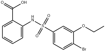 2-{[(4-bromo-3-ethoxyphenyl)sulfonyl]amino}benzoic acid Struktur