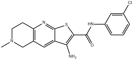 3-amino-N-(3-chlorophenyl)-6-methyl-5,6,7,8-tetrahydrothieno[2,3-b][1,6]naphthyridine-2-carboxamide Struktur