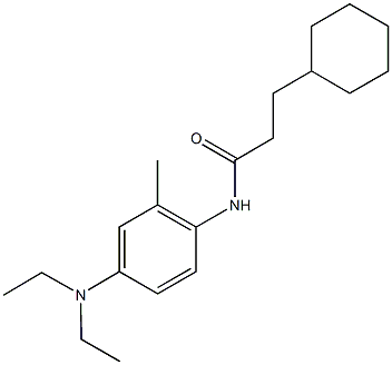 3-cyclohexyl-N-[4-(diethylamino)-2-methylphenyl]propanamide Struktur