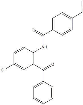 N-(2-benzoyl-4-chlorophenyl)-4-ethylbenzamide Struktur